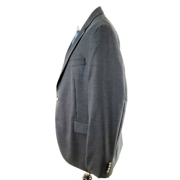 Stafford 44L 2 Silver Button Gray Wool Blazer Spor - Picture 4 of 10